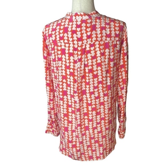 NEW Silk Hearts blouse size XL holiday Valentine’s Day - Picture 2 of 6